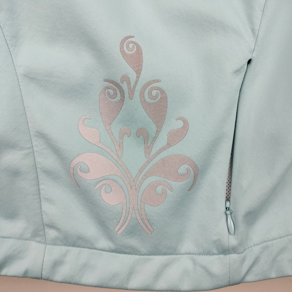ATHLETA Zip Up Mock Neck Lightweight Jacket w/ Reflective Designs Sz. S/M - Picture 10 of 12